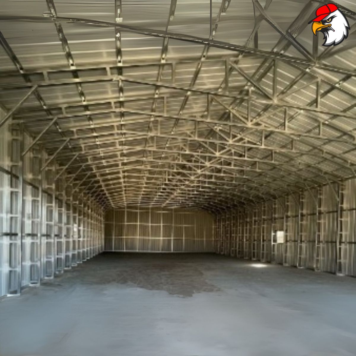 40x75x14 commercial garage completed view