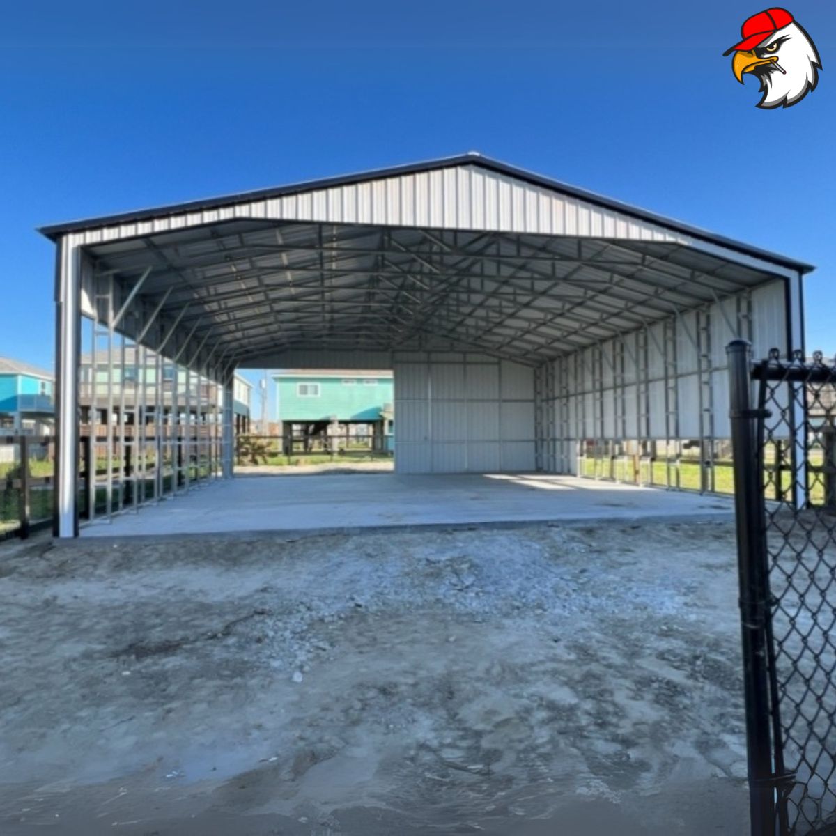 Clear span cover side angle