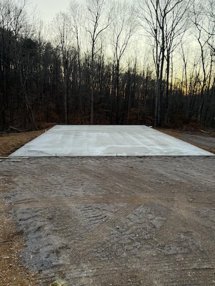 Concrete and site prep example