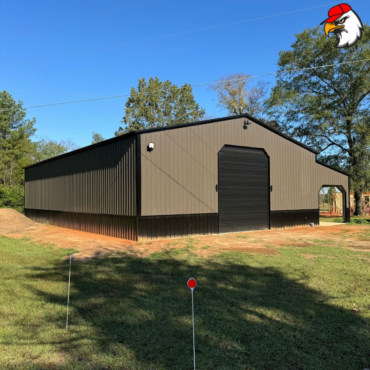 40x60x14 commercial garage completed view