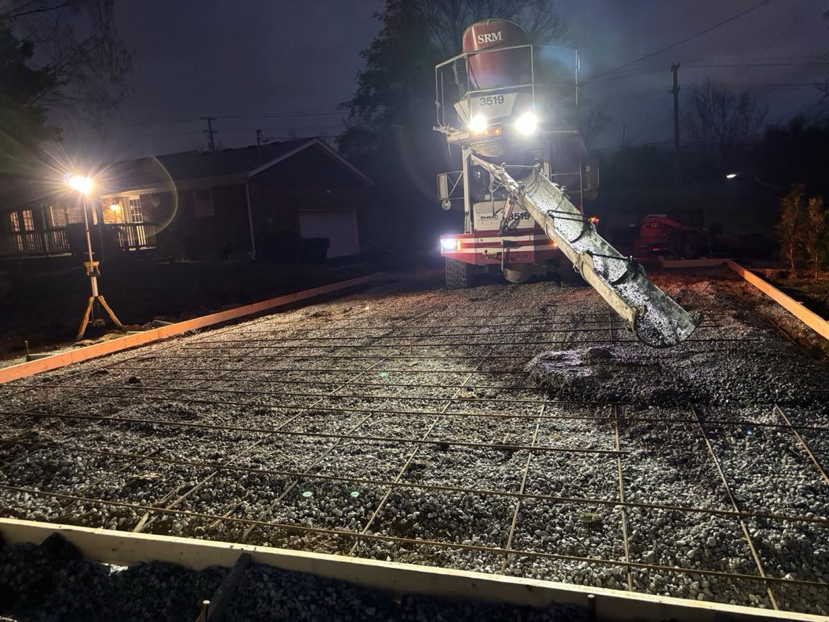 Concrete site preparation for install